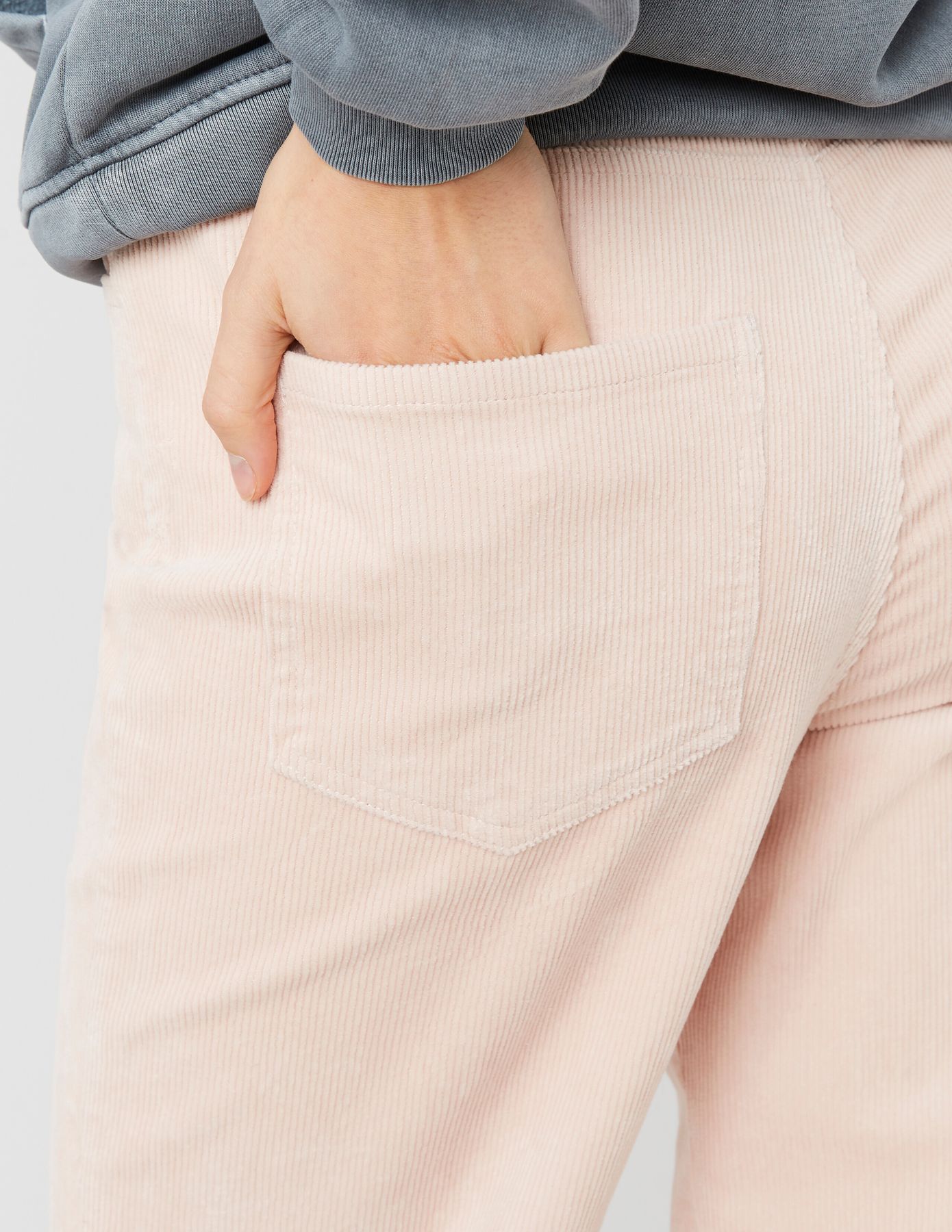Pantalon straight velours