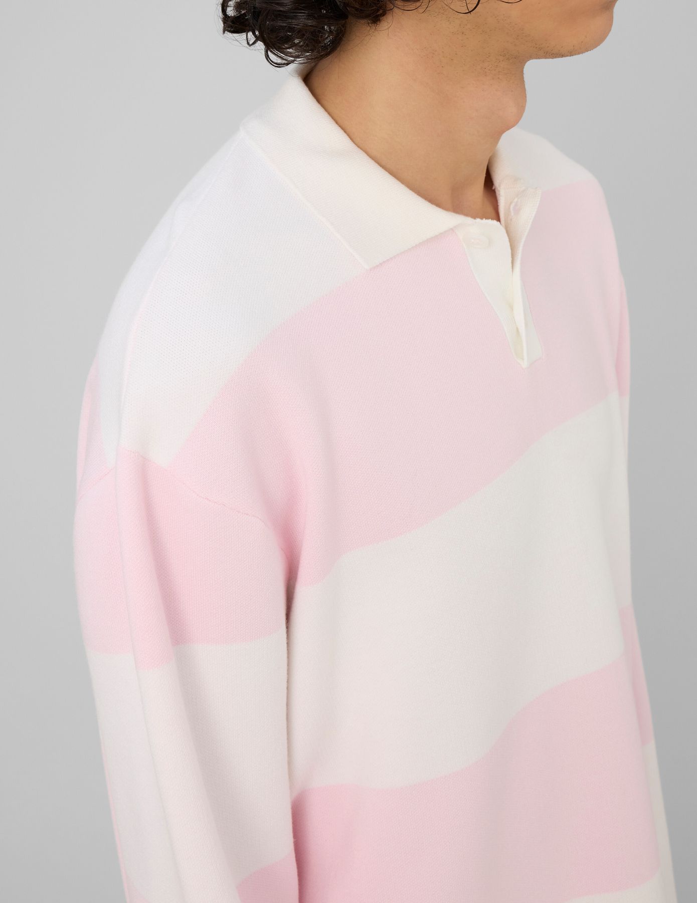 Pull col polo &agrave; rayures