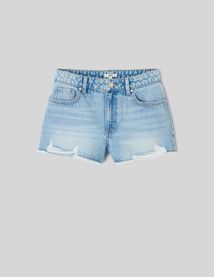 Short en Denim Raw cut