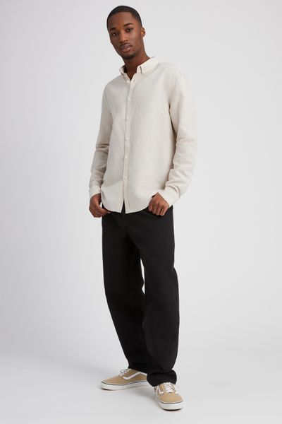 Chemise coton lin unie