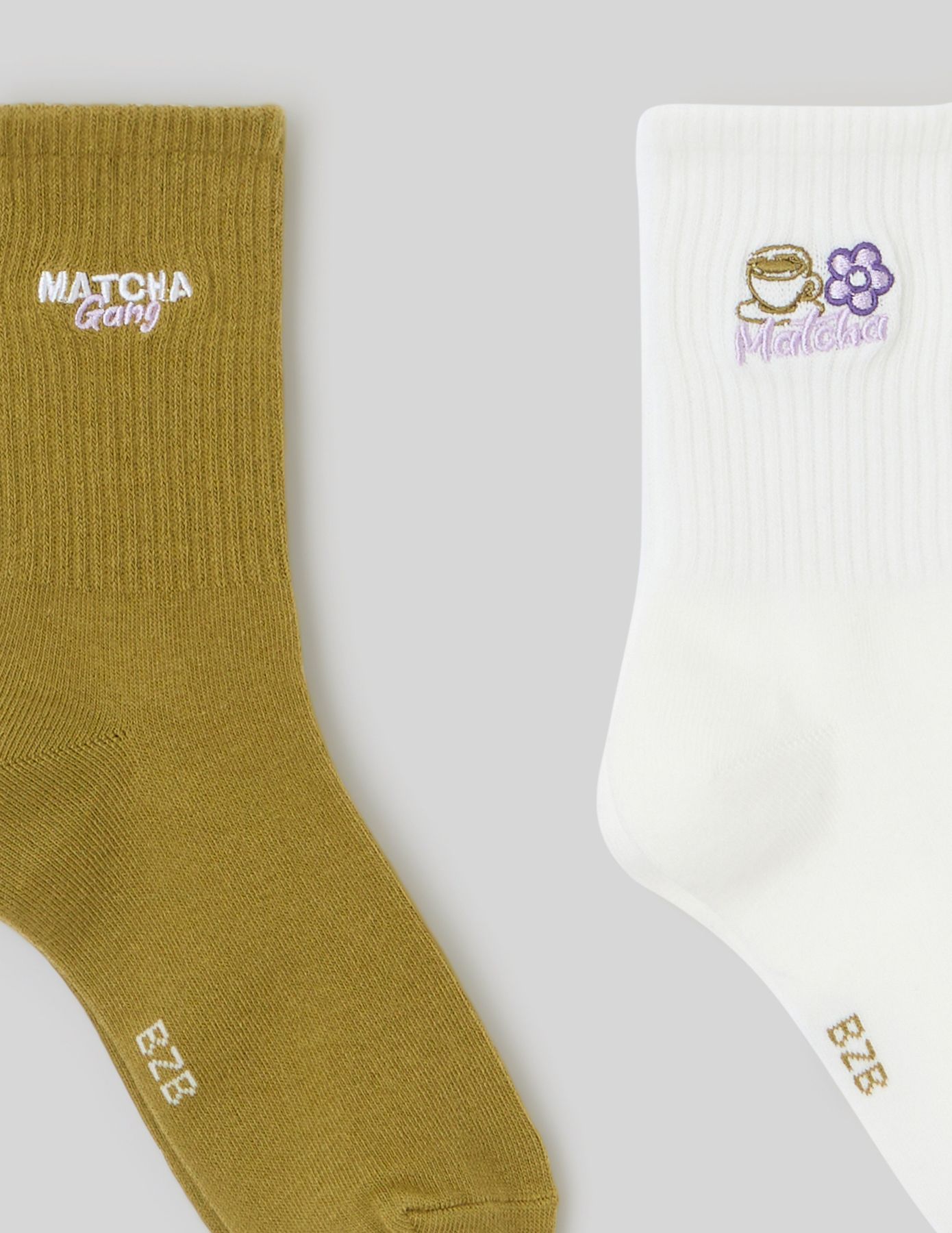Lot de 2 paires de chaussettes broderie