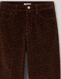 Pantalon velours léopard