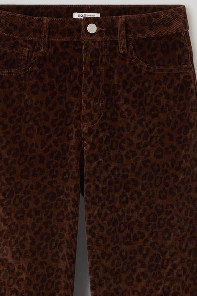 Pantalon velours léopard
