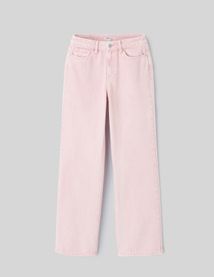 Jean wide leg denim rose