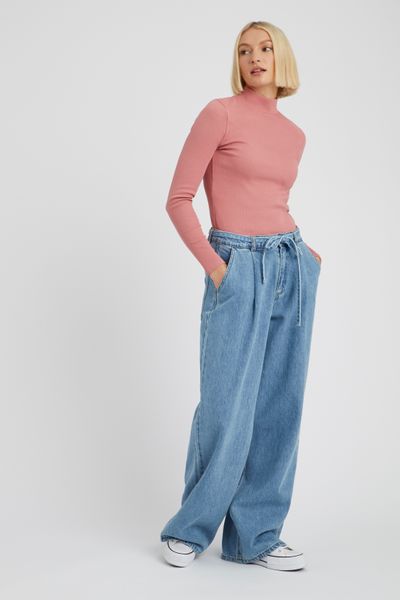 T-shirt col montant uni