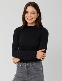 T-shirt col montant pailleté