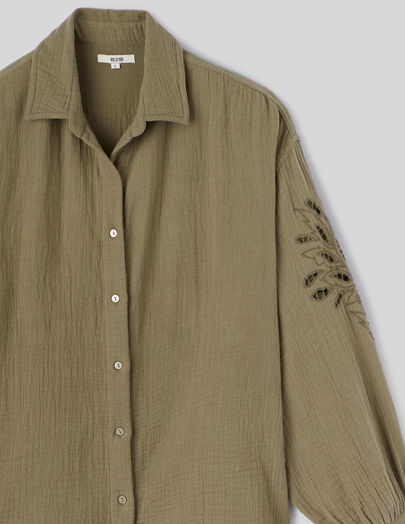 Chemise en gaze de coton unie