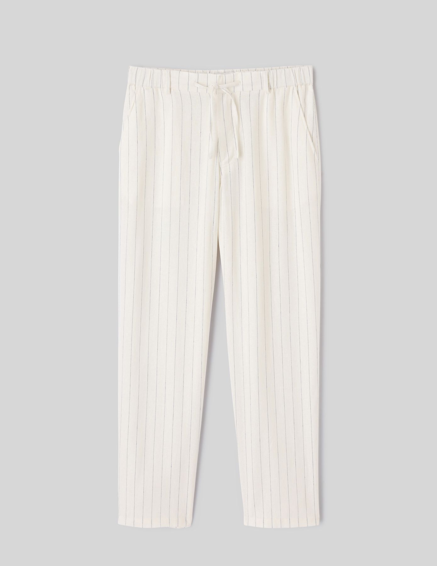 Pantalon ray&eacute; en lin