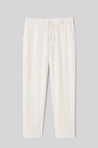 Pantalon ray&eacute; en lin