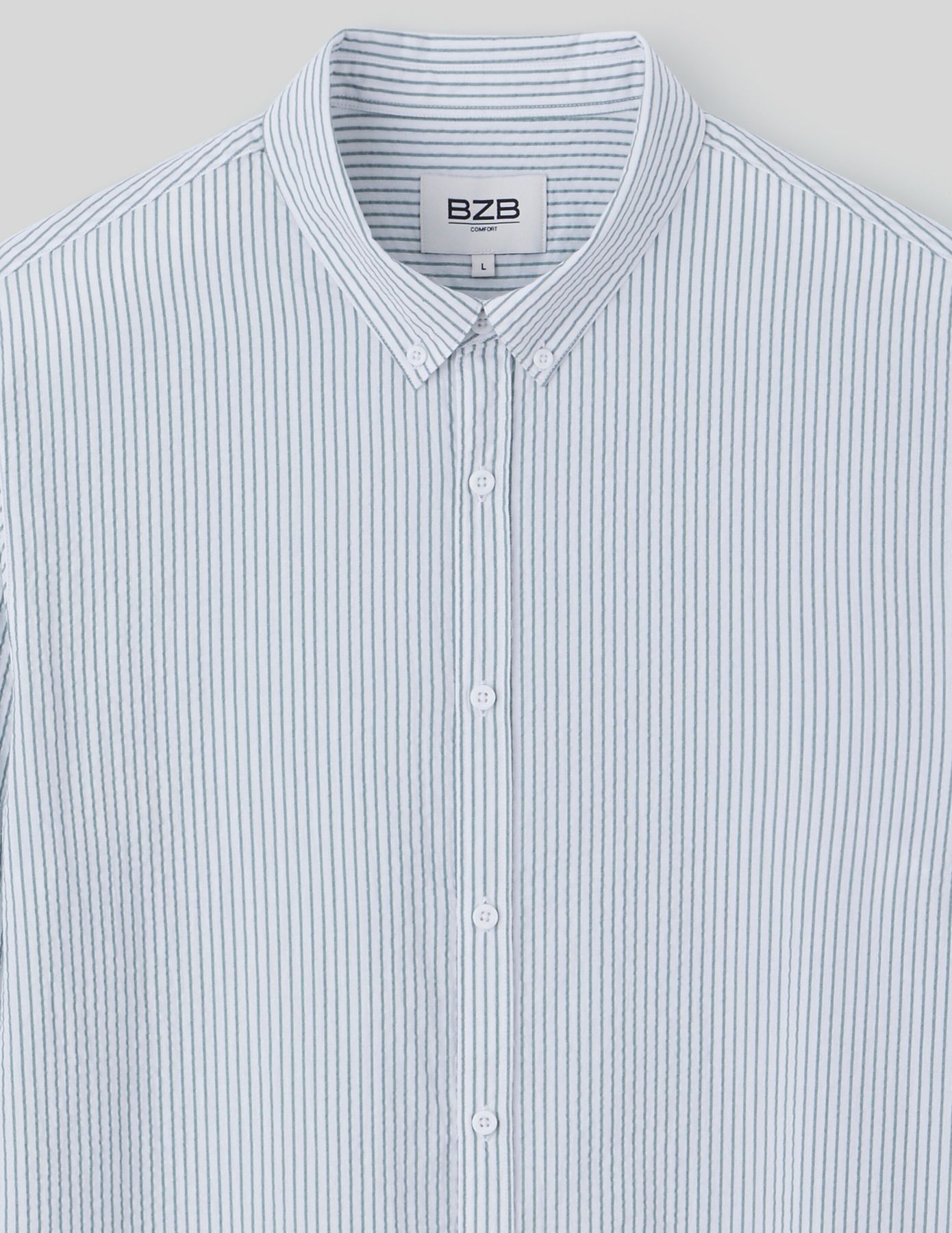 Chemise seersucker rayée