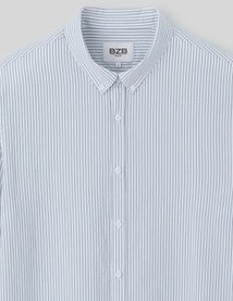 Chemise seersucker rayée