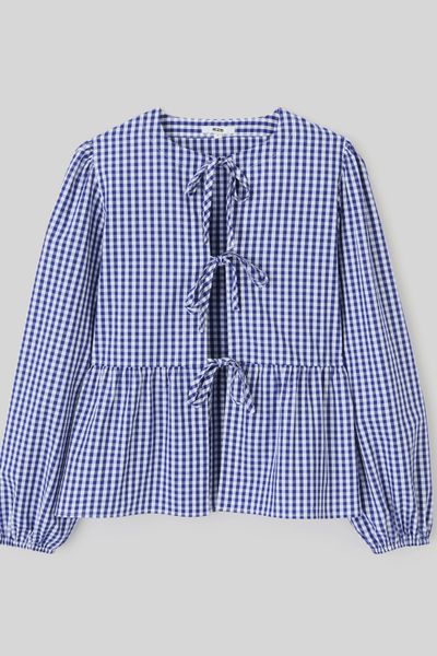Blouse vichy à nouer