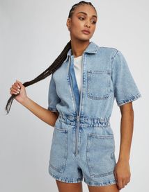 Combi short en jean