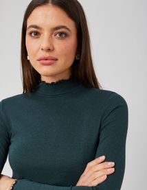 T-shirt col montant uni