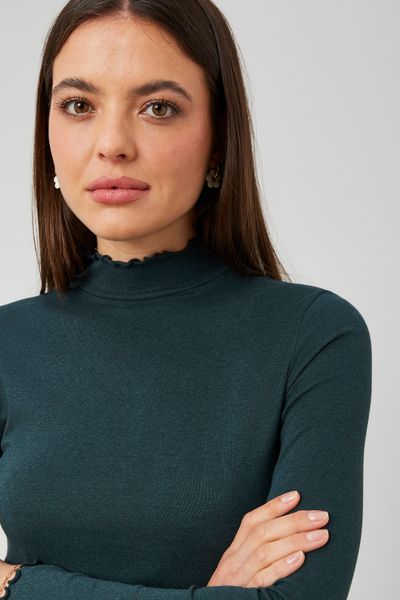 T-shirt col montant uni