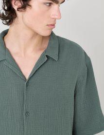 Chemise manches courtes gaze de coton