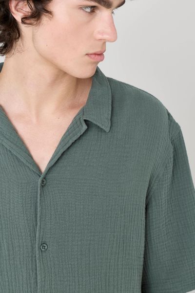 Chemise manches courtes gaze de coton