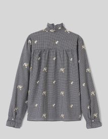 Chemise à carreaux brodée