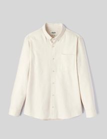 Chemise droite flanelle unie
