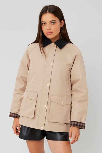Veste avec col velours côtelé