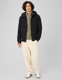 Blouson &agrave; capuche zipp&eacute;