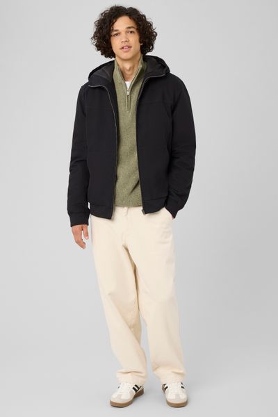 Blouson &agrave; capuche zipp&eacute;