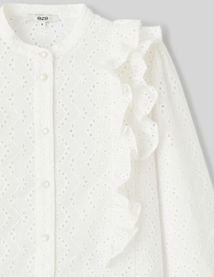 Blouse broderie anglaise à volants