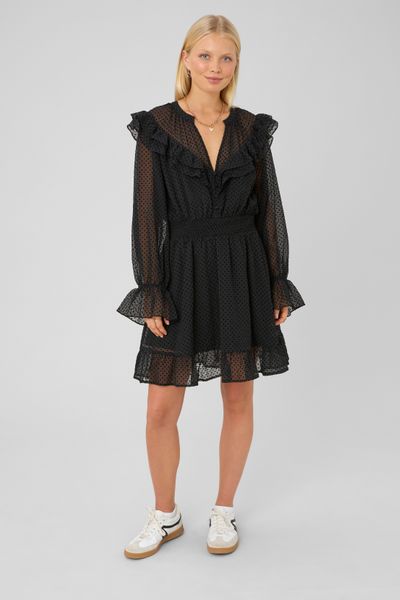Robe courte &agrave; volants