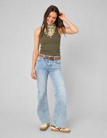 Jean flare taille basse