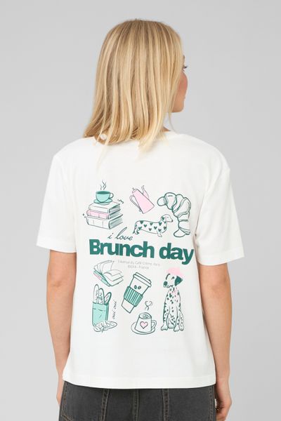 T-shirt imprim&eacute; manches courtes