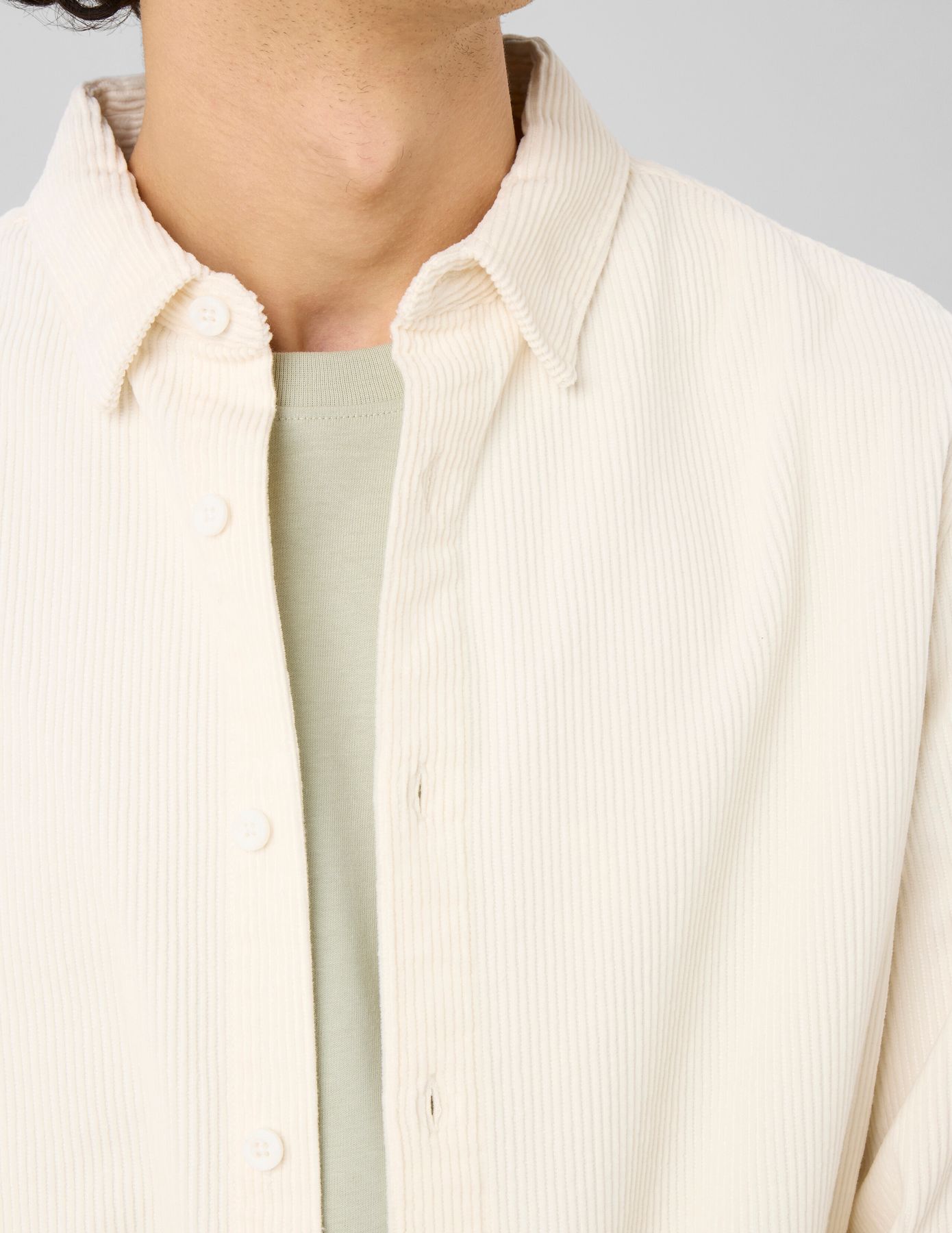 Chemise en velours c&ocirc;tel&eacute;