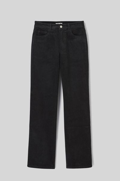Pantalon straight velours