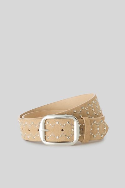 Ceinture en cuir &agrave; clous