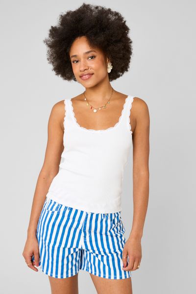 D&eacute;bardeur bords en dentelle avec n&oelig;ud