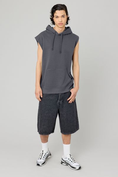 Sweat sans manches à capuche