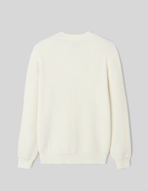 Pull col rond matière fantaisie