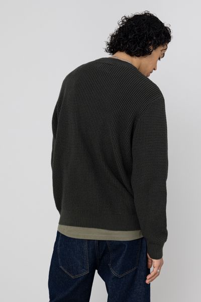 Pull col rond matière fantaisie