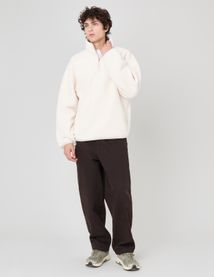 Sweat sherpa col montant zippé