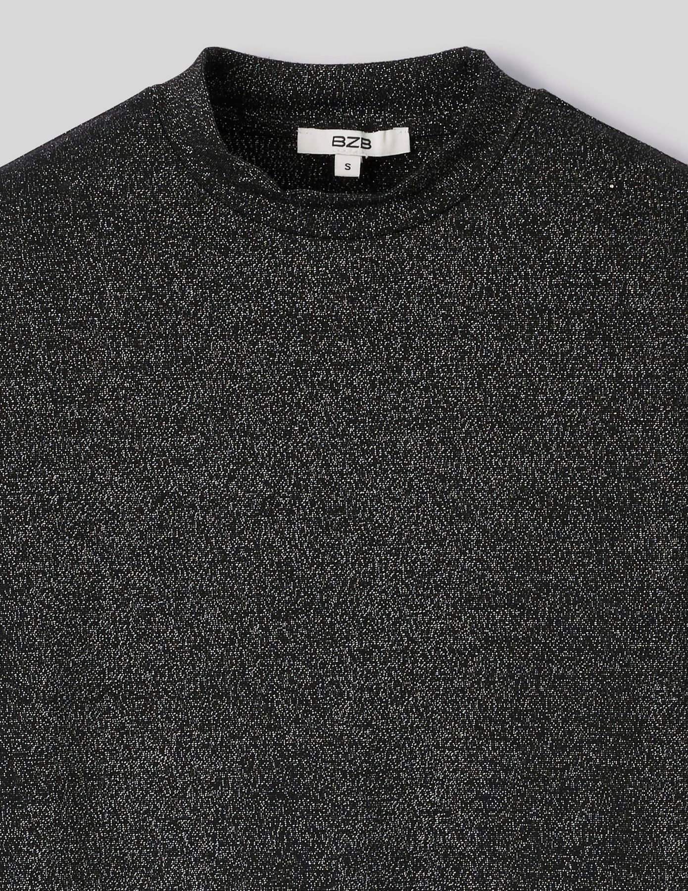 T-shirt col montant paillet&eacute;