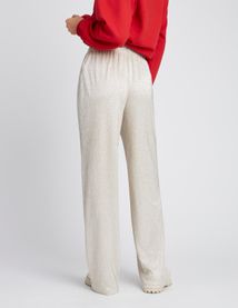 Pantalon texturé et pailleté