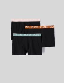 Lot de 3 boxers élastiques constrastés