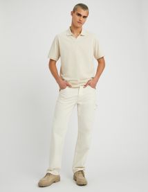 Polo matière fantaisie