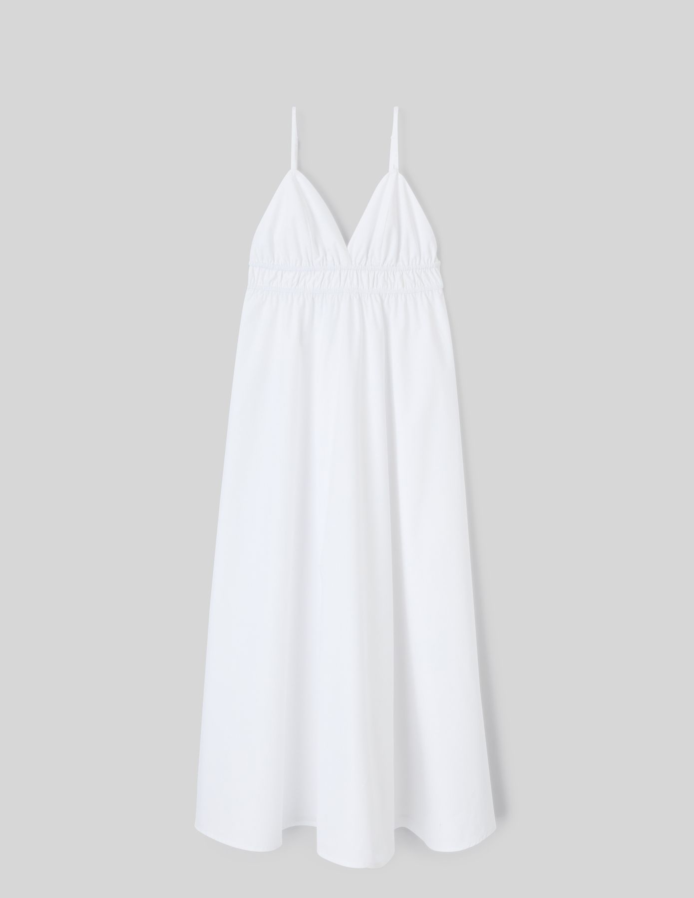 Robe longue en popeline