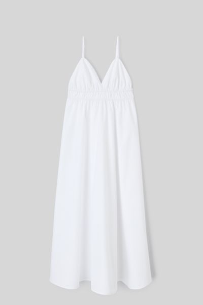 Robe longue en popeline