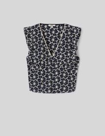 Top &agrave; volants en broderie anglaise