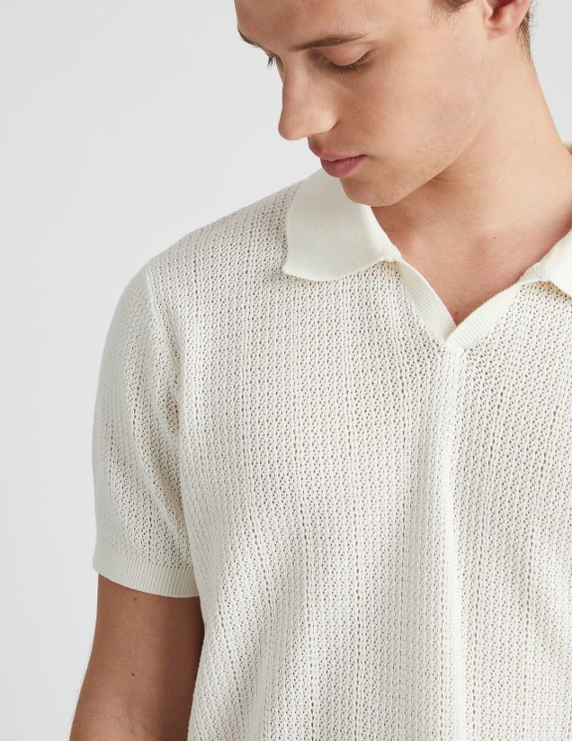 Polo maille ajour&eacute;e