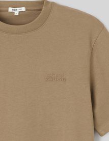 T-shirt broderie poitrine