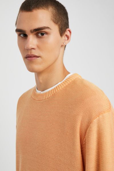 Pull col rond teint en pièce