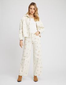 Veste en jean brodée
