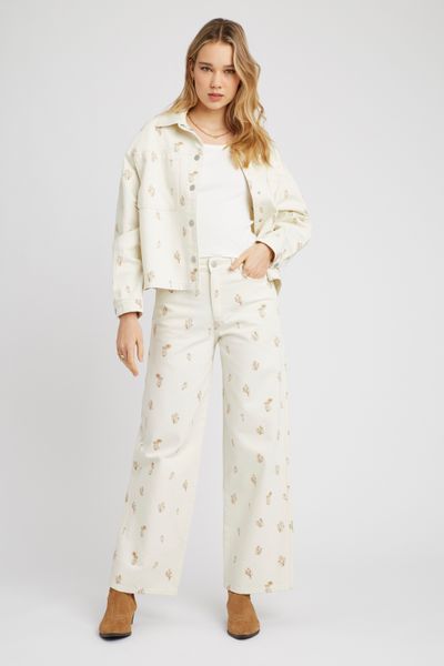 Veste en jean brodée
